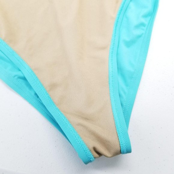 VYB Y-Back One Piece Swimsuit In Turquoise Blue size Medium - Picture 4 of 7